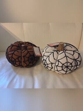 Decorative Beaded Pumpkin Set